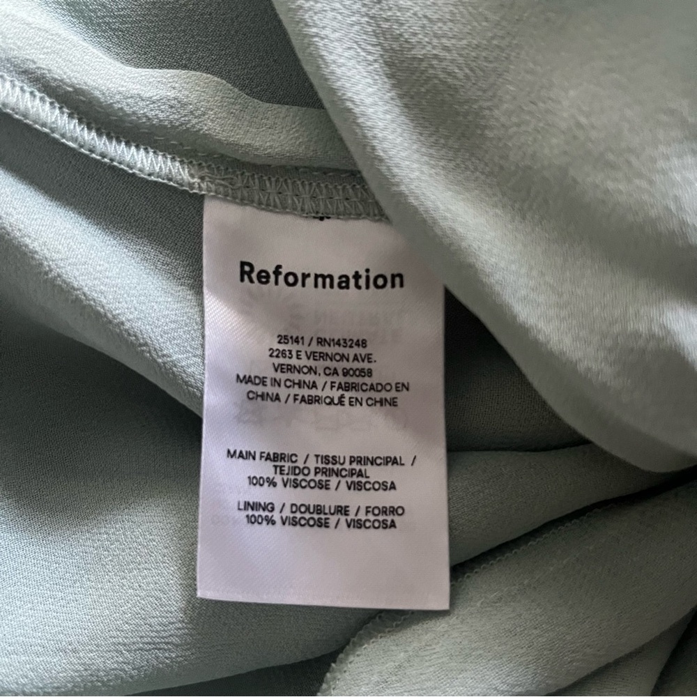 Reformation Winslow Dress in Celadon - Picture 10 of 12